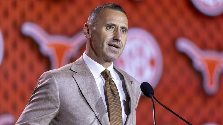 Texas' Steve Sarkisian 'Shocked' Michigan Fans Stormed Field After Controversial WMU Win